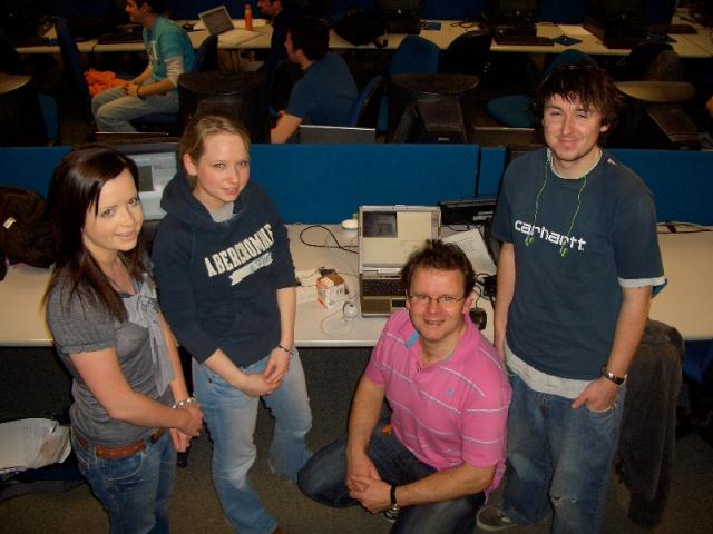 Team Self-Checkout showing off their system